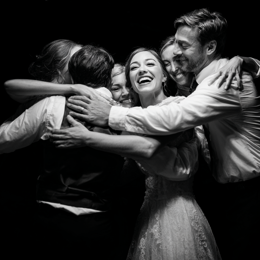 candid getting ready photo with direct flash